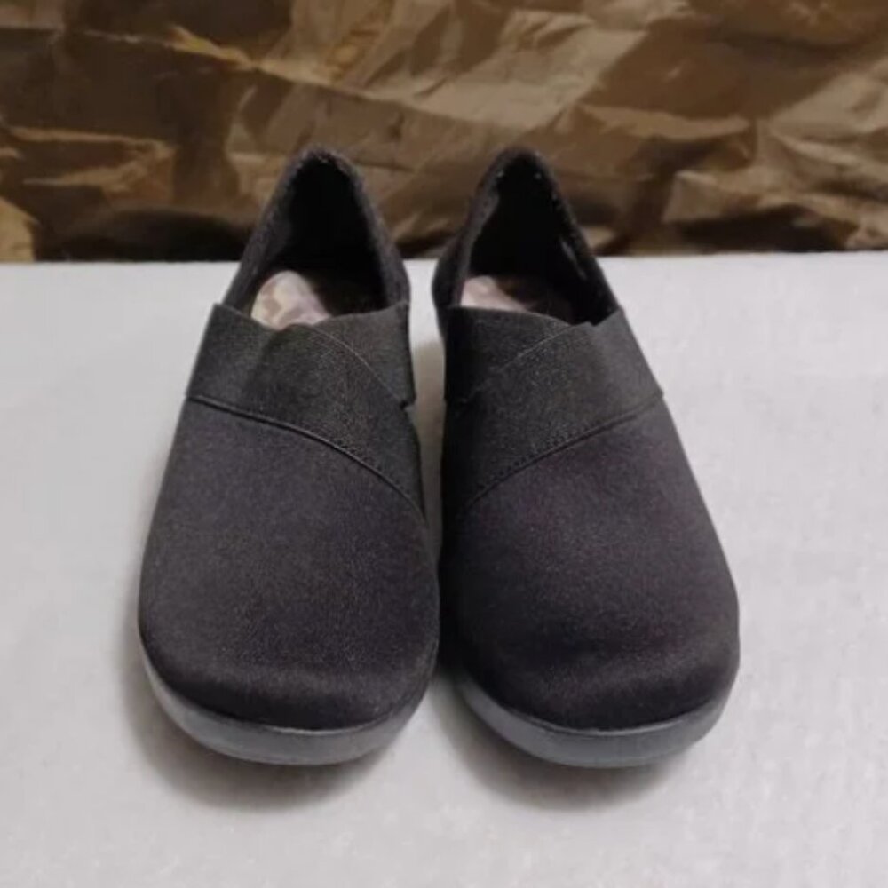 Crocs Dual Comfort Business Casual Stretch Asymmetrical Wedge Black Women US 5